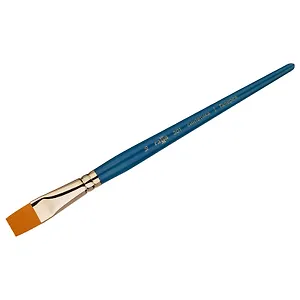Кисть художественная №16 "Галерея", синтетика, плоская, короткая ручка, Гамма