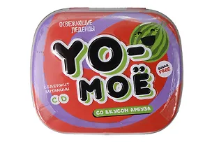 Освежающие леденцы YO-моё со вкусом арбуза 16 гр в ж/б 3138068