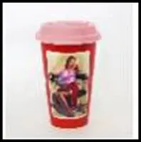 Сувенир Феникс Презент Кружка керамическая с силиконовой крышкой в комплекте 350мл 28321