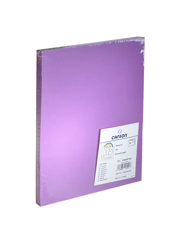 Бумага для пастели А4 "Iris Vivaldi" 240гр/м2, №18 фиолетовый, Canson 231413 — 2