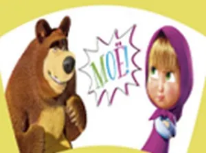 Сувенир, Арт-дизайн, Кружка "Маша и Медведь", h=10,5, d=8 см, 340 мл, керамическая, в коробке, 0665.004.0