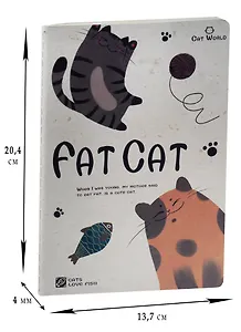 Тетрадь в линейку Zong, Cats love fish, 32 листа