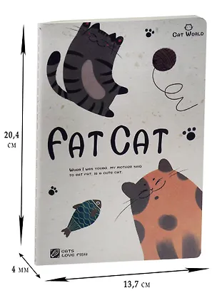 Тетрадь в линейку Zong, Cats love fish, 32 листа 242283