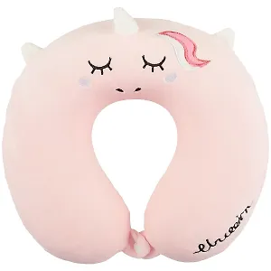 Подушка на шею с кнопкой «Единорог», (30х30 см)