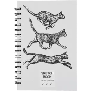 Скетчбук А5 100л "SKETCHBOOK. Кошки", 100г/м2, евроспираль — 2892313 — 1