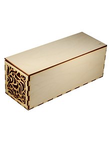 Чайная коробка-шкатулка для росписи «Веточки», большая, 266х96х96, дерево, Полноцвет