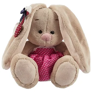 Игрушка мягкая Budi Basa, Зайка Ми в розовой юбочке и с вишней(малыш) 15см 2522518