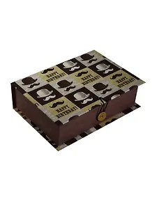 Коробка для подарков Феникс презент Усы и шляпы M 20*14*6см 39463