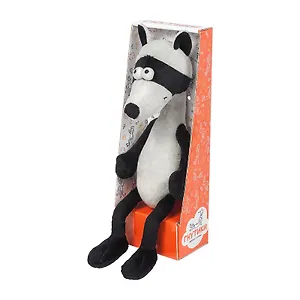 Игрушка мягкая, Гнутики Енотик-Полосатый Хвостик 22см, в коробке , цвет- серый, черный