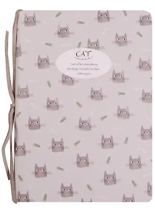 Записная книжка А6 58л "CAT",  сшивка цв.веревкой, цветной внутр.блок 243335