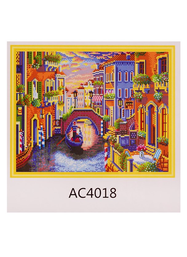 Алмазная мозаика на подрамнике Венецианский канал (AC4018) (33 цвет.) (40х50см) (на подрамнике) (коробка) 2770730 — 1