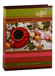 Тетрадь на кольцах в клетку BG, Sweet coffee, 120 листов
