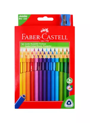 Карандаши цветные Faber-Castell, Junior Grip, 30 цветов с точилкой — 214002 — 1