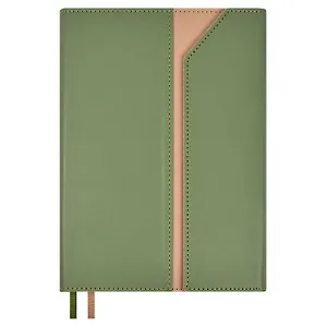 Ежедневник недат. А5 160л "Каветти" оливковый, кожзам, тв.переплет, блинтовое тиснение, магнит.клапан, офсет, ляссе