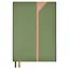 Ежедневник недат. А5 160л "Каветти" оливковый, кожзам, тв.переплет, блинтовое тиснение, магнит.клапан, офсет, ляссе — 3055003 — 1