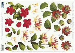 Аппликация бумажная вырубная для объемных рисунков (G82111) Цветы 11 2260950