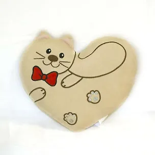 Игрушка, мягкая, Gulliver/Гулливер, Подушка-валентинка Рыжик 25 см 321562