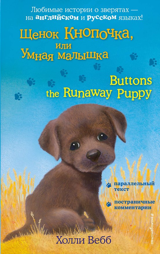 Книга Щенок Кнопочка, или Умная малышка = Buttons the Runaway Puppy (Холли Вебб) — 1