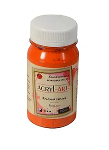 Краска акриловая "Акрил-Арт" красный св.,100мл,банка, Таир