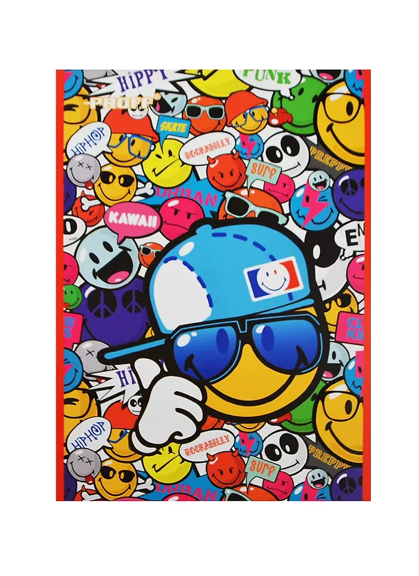 Блокнот А5 40л кл. "Smiley" офсет, выб.уф-лак., скоба, Proff 232050 — 1