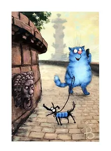 Открытка одинарная Прогулка Зенюк Р. 16*11см 1087