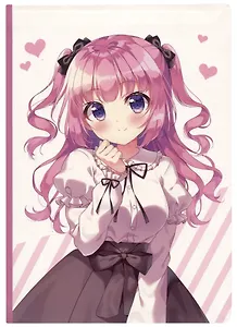 Блокнот Аниме Девушка с бантиком (Сёдзё) (цветная)