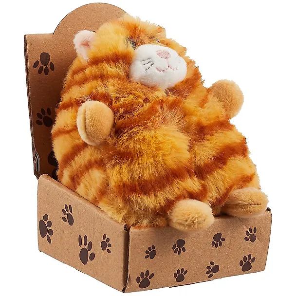 Игрушка мягкая, Котик-толстяк рыжий в крафт коробке (12-01568-K537199) 2849319 — 1