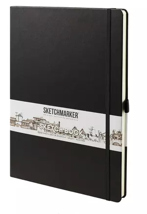 Скетчбук 21*29.7 80л "Sketchmarker" черный, нелинованн. 140г/м2, слоновая кость, тв.обл — 2969478 — 1