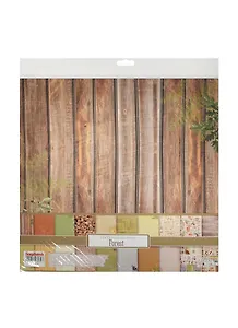 Набор бумаги для скрапбукинга В лесу (SCB220606700) (30,5х30,5см) (11л.) (190гр/м) (упаковка)