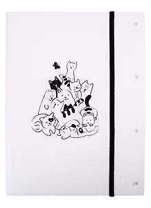 Папка для чертежей и рисунков А4 "Коты" пластик, с 20 ПВХ файлами ф.А3