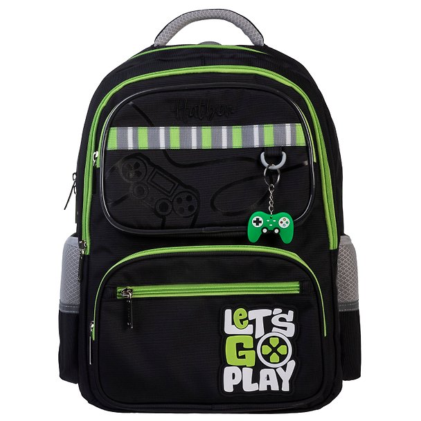 Рюкзак школьный «Let's go play», 2 отделения, 5 карманов, 40 см, полиэстер, Hatber 3080326 — 1