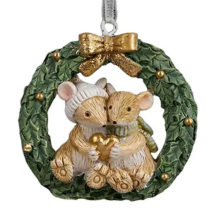 Новогоднее подвесное украшение ErichKrause Decor Мышиное Рождество (пластик) (6см) (66168) 3177040