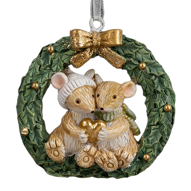 Новогоднее подвесное украшение ErichKrause Decor Мышиное Рождество (пластик) (6см) (66168) 3177040 — 1
