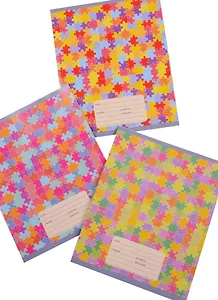 Тетрадь в линейку Unnika, "Яркий пазл", 12 листов, в ассортименте