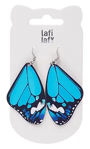 Сережки Крылья бабочки (синие) (акрил) (12-9165-202407-B1)