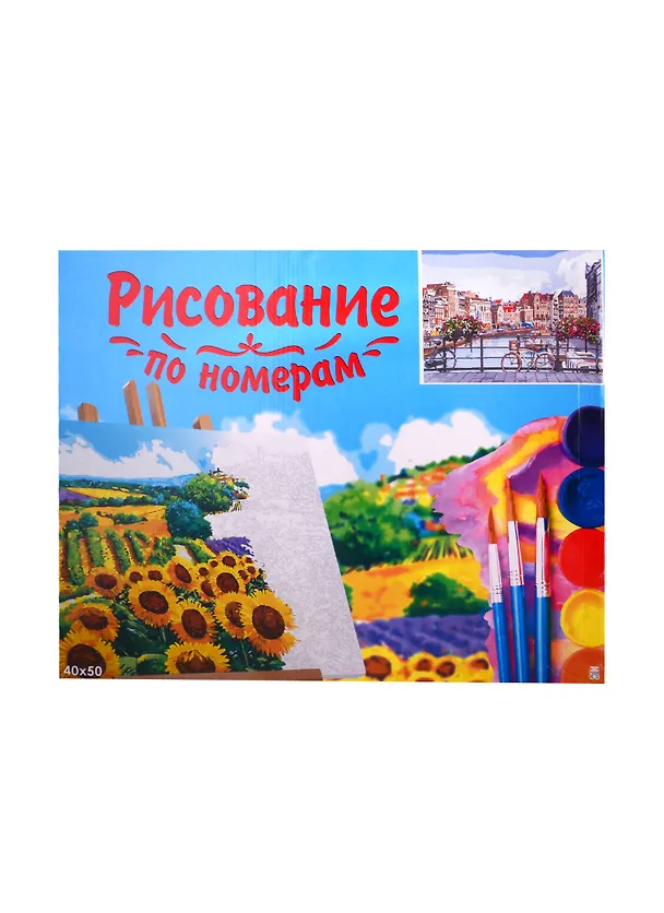 Картина по номерам  Велосипеды на мосту, 40*50 см. 2809009 — 2
