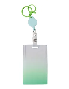 Бейдж "Soft gradient", рулетка, пластик, ассорти