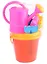 Набор для песка № 67 (ведро с ситом, лейка, савочек, грабельки, 3 формочки) в ассортименте — 2915122 — 1