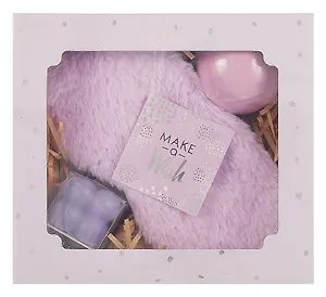 Подарочный набор Lavender Dream (свеча, бомбочка, маска для сна, открытка) (18х17) (12-Guangfa-P8)