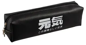 Пенал-косметичка "Иероглифы", черный PU