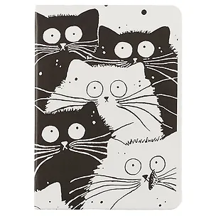 Книга для записей "Black&white cats" А6, 96 листов, клетка 243460