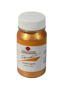 Краска акриловая "Деколор" золото ацтек,100мл,банка, Таир