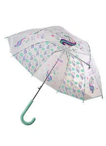 Зонт детский прозрачный Mary Poppins Единорог, купол,  48см, полуавтомат