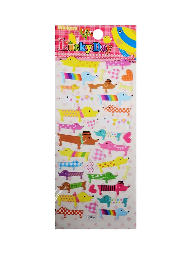 Набор для творчества Наклейки Lucky day собаки таксы, LK-B14 2537159 — 1