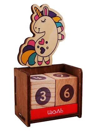Календарь вечный Единорог (6,3х11,5х3,5)  (ВК2020-16) 2787970