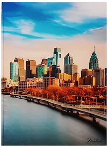 Книга для записей А4 80 листов клетка "Графика. Деловой город"