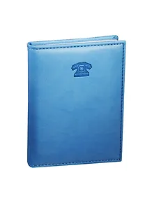 Алфавитная книга А6 64л "Виннер" голубая, кожзам, поролон, офсет, Escalada