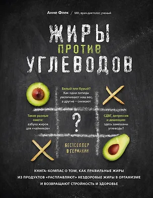 Книга Жиры против углеводов. Книга-компас о том, как правильные жиры из продуктов «расплавляют» нездоровые жиры в организме и возвращают стройность и здоровье (А. Флек)
