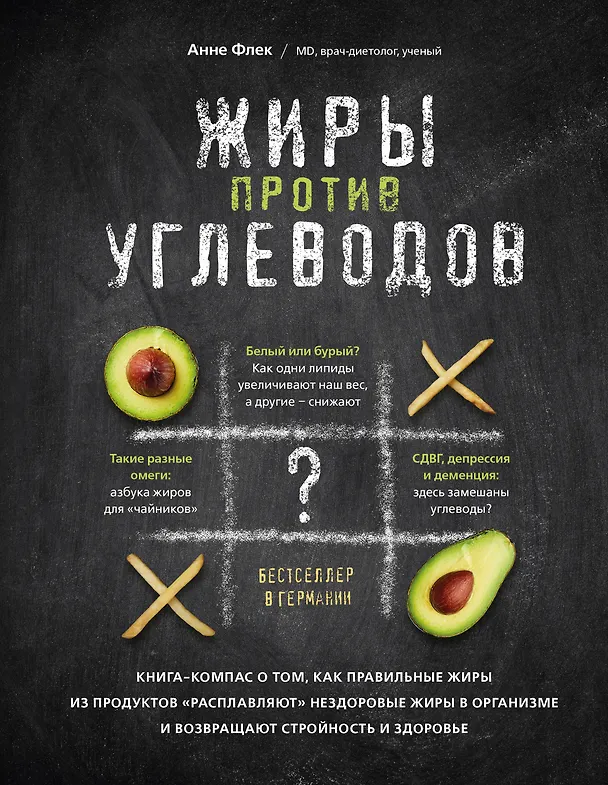 Книга Жиры против углеводов. Книга-компас о том, как правильные жиры из продуктов «расплавляют» нездоровые жиры в организме и возвращают стройность и здоровье (А. Флек) — 1