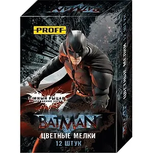Мелки цветные 12цв "Бэтмен", Proff